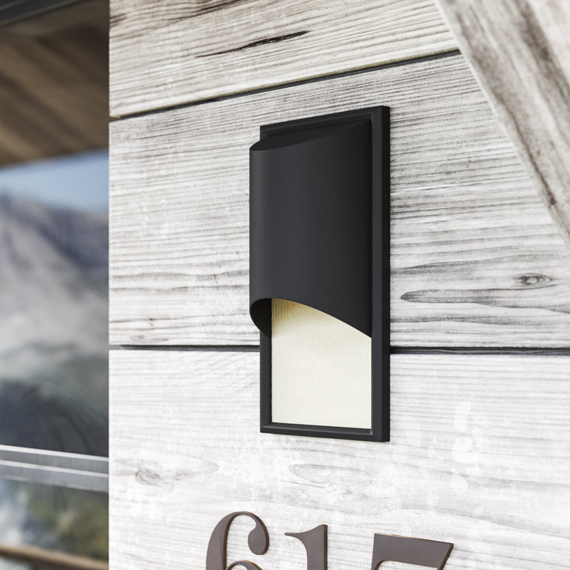 Cascade Outdoor Flush Mount, Medium, Satin Black, Incandescent