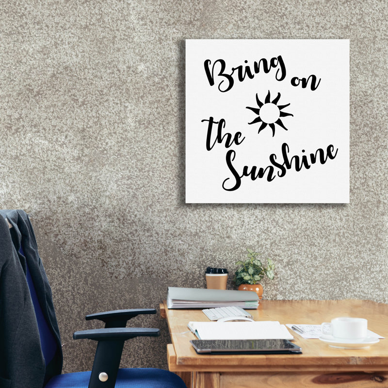 'Sunshine Stencil Quote' by Art Licensing Studio Canvas Wall Art