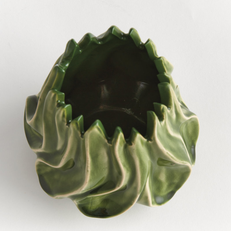 Callista Handmade Clay Table Vase, 6.5" H x 6" W x 6" D