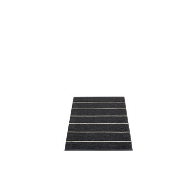 Carl Striped Area Rug in Black/White