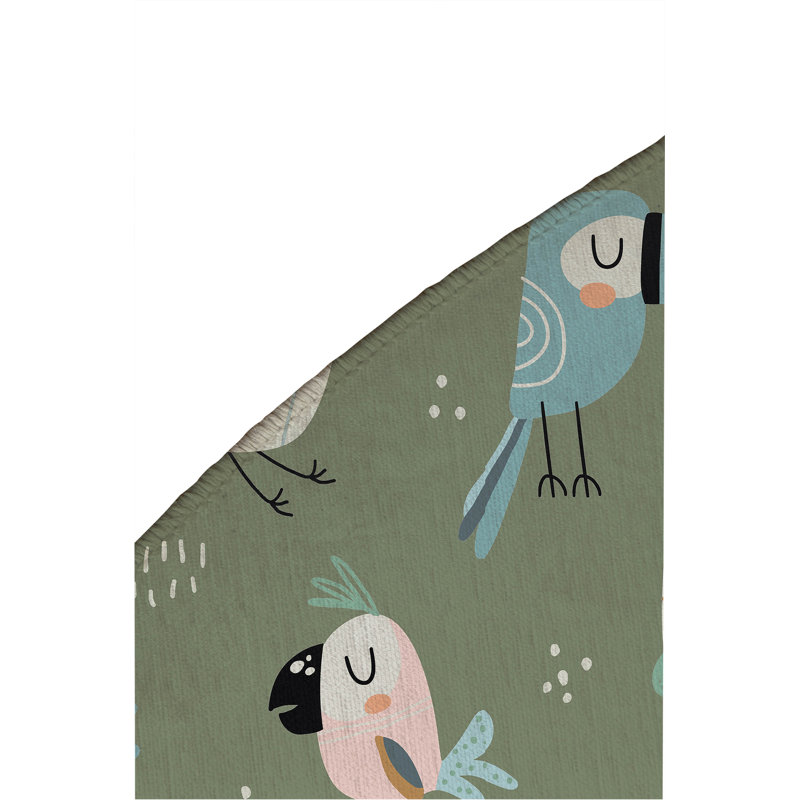 Tapis de jeu pour enfants Ol Birds, Rond 5 pi