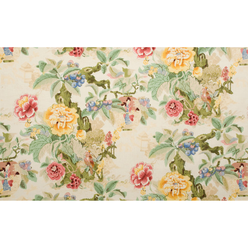 Chinese Lantern Fabric, Lemon
