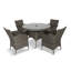 LG Outdoor Monaco oak 4 seat dining set with 2.2m parasol