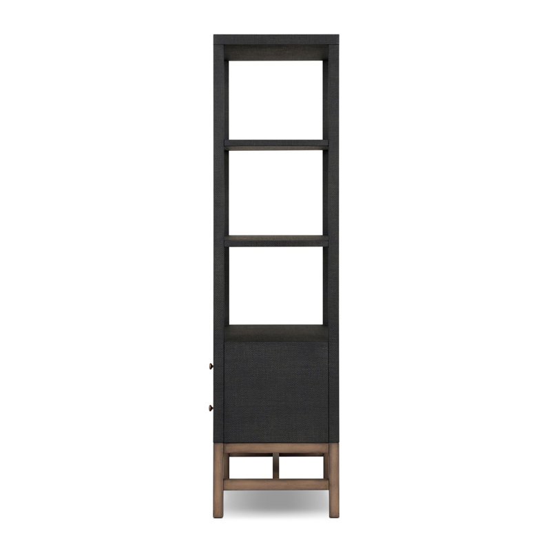 Fiona Bookcase-Black Raffia
