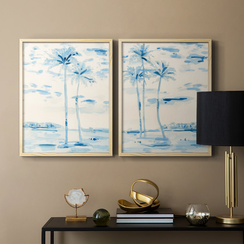 «Coconut Grove I», reproduction encadrée de qualité supérieure - prête à être accrochée - aucun clou requis - aucun clou requis