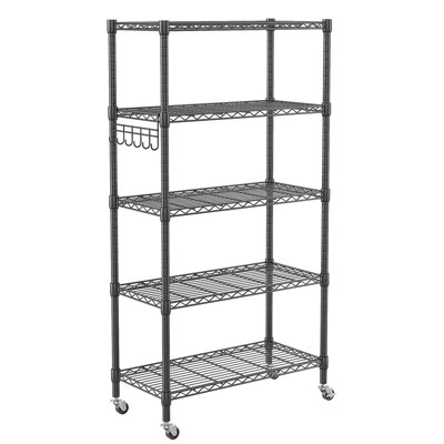 Lylla Height -Adjustable Shelving Unit with Wheels