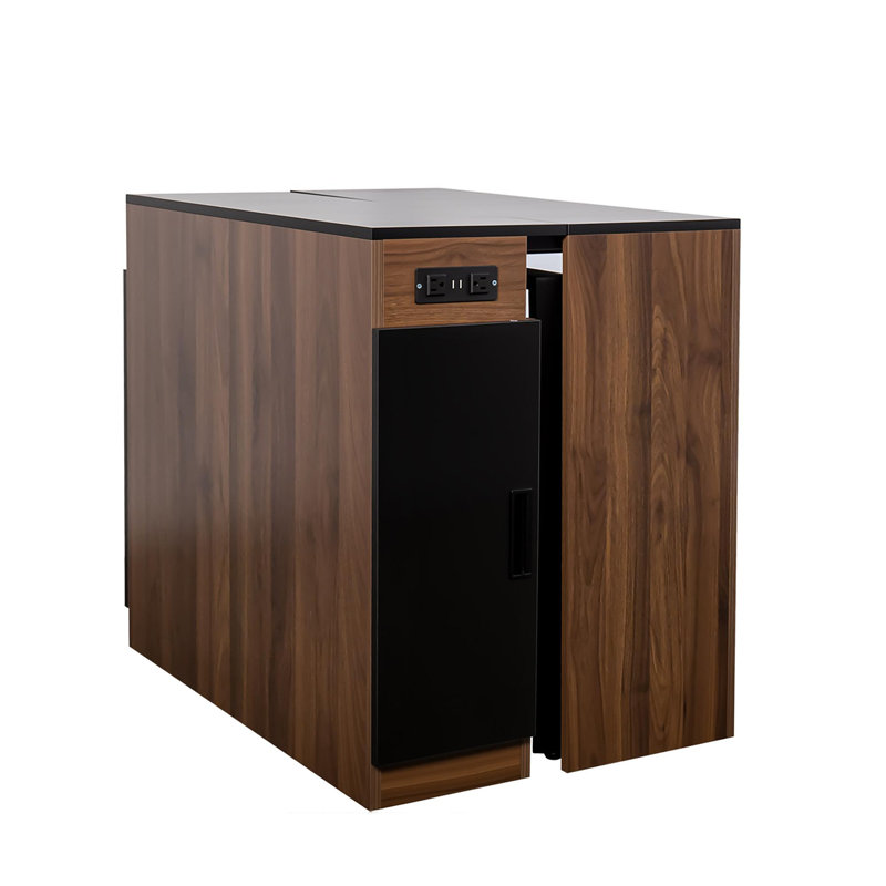 Table de salle à manger extensible moderne multifonctionnelle avec prise de courant, table extensible peu encombrante avec rangement pour les fêtes, les mariages, les réunions et les célébrations