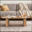 51 Inch Tapered Tabletop Coffee Table with Rounded Edges, Natural Wood Finish for Modern Minimalist Design-2071740720