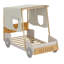 Lit de voiture avec coussin, toile de plafond et DEL-416852743