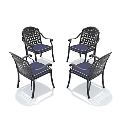 Ensemble de 4 chaises de patio en aluminium