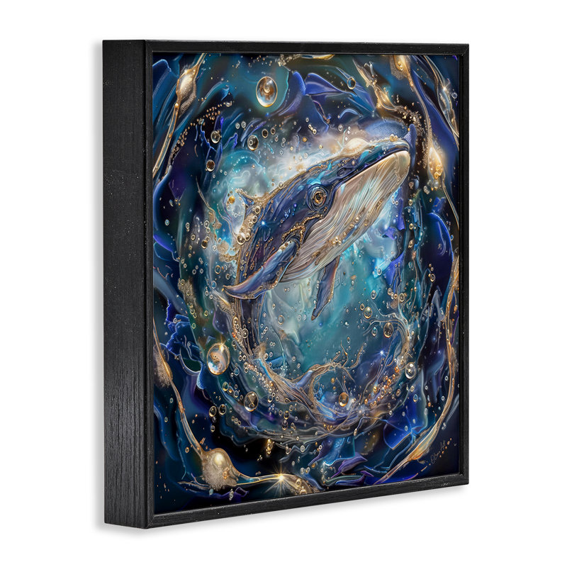 «Echoes Of Abyss», giclée par Lena Owens, H 12 po x l 12 po, Giclée encadrée noir minuit