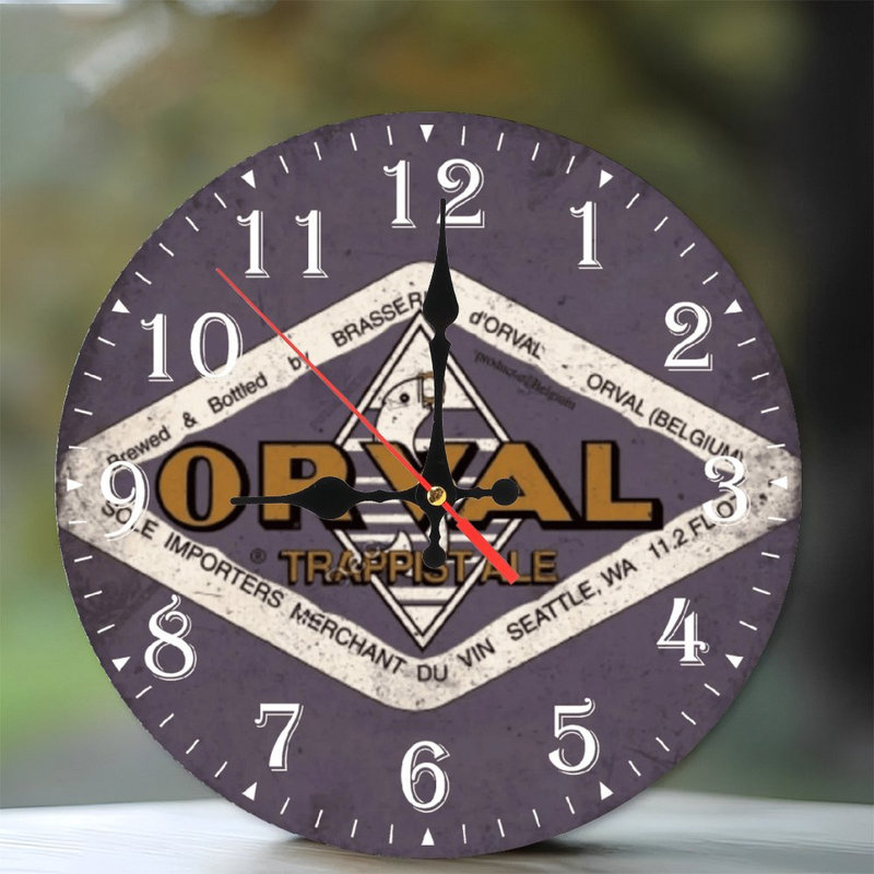 Horloge murale en bois 10 po, mouvement silencieux, à piles (piles AA non incluses), décor artistique, parfait pour les décorations