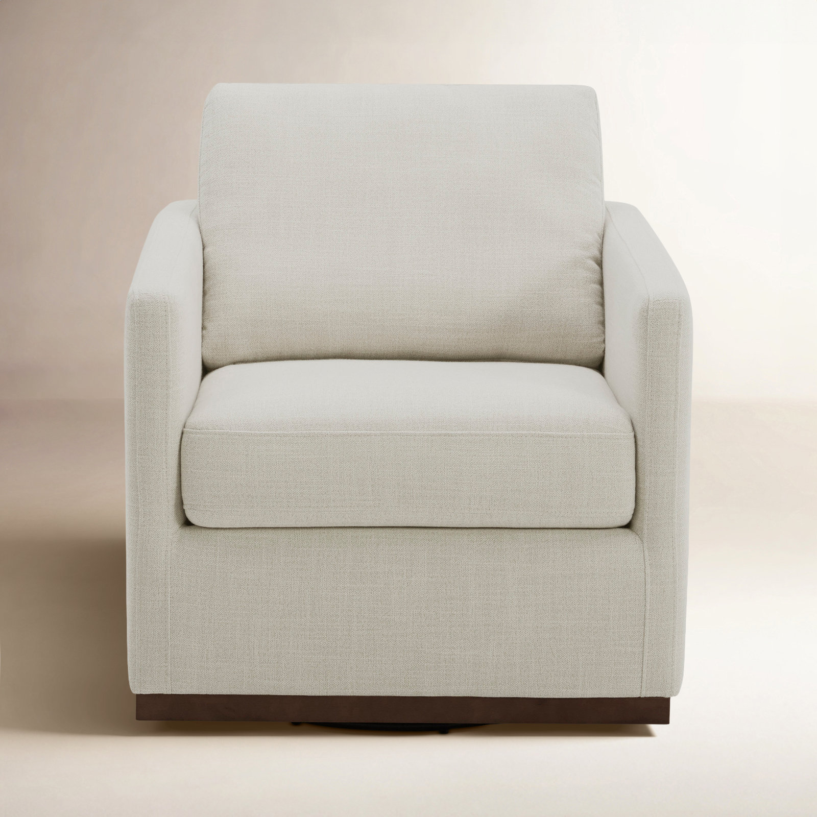 Bobbi Swivel Armchair, Effie Linen Performance Linen