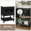 Meuble-lavabo de 24 po avec tablettes ouvertes et armoire avec portes-122961397