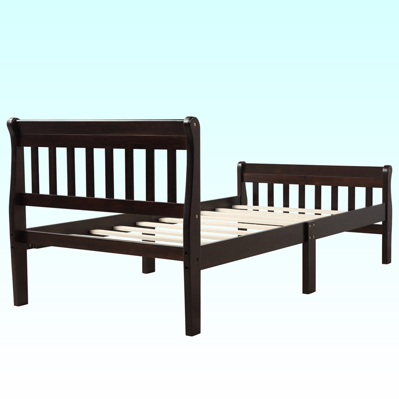 Lit plateforme simple, Brun