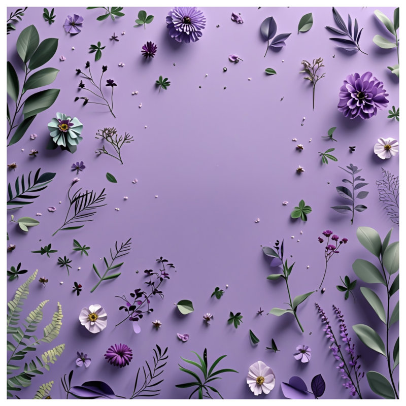 Tapis de bain fleurs mauves Boho, L 34 po x L 21 po
