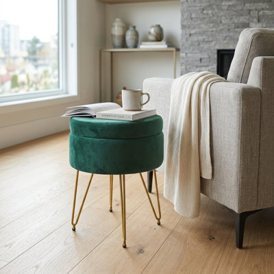 Alaney Stainless Steel Accent Stool