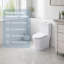 Toilette compacte une pièce 23 po, double chasse, à jupe double, siège à fermeture en douceur