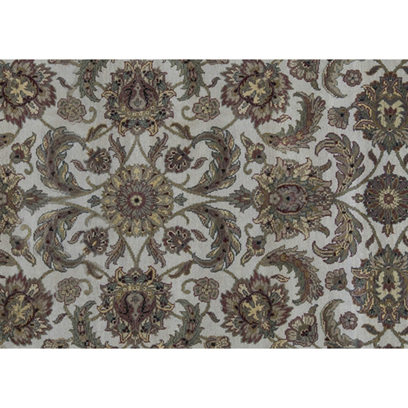 Tapis de couloir ivoire et ivoire noué à la main Trinity