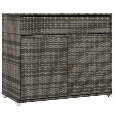 Outsunny Outdoor Towel Rack & Pool Toy Cabinet