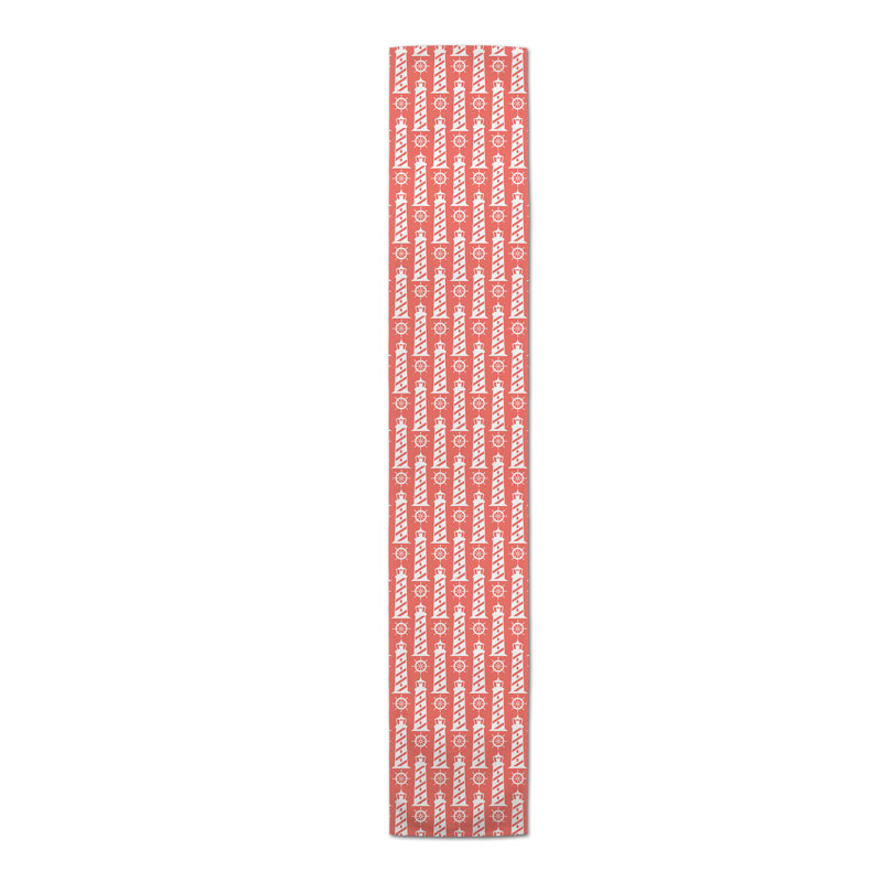 Mclain Geometric Table Runner, Burgundy, 90" L x 16" W