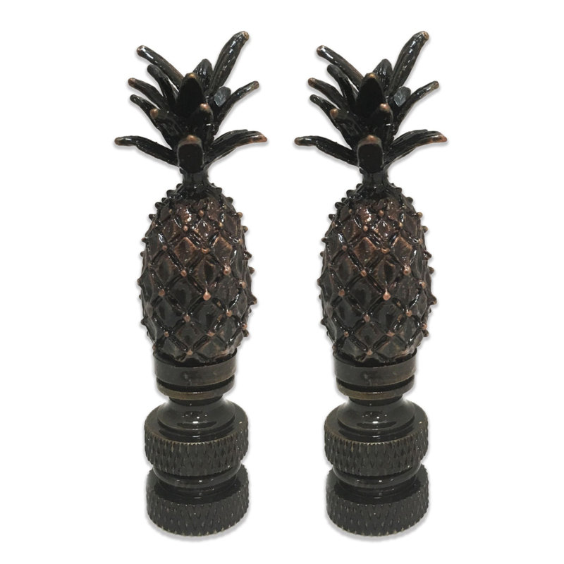 Pineapple Lamp Finial, Antique Brass