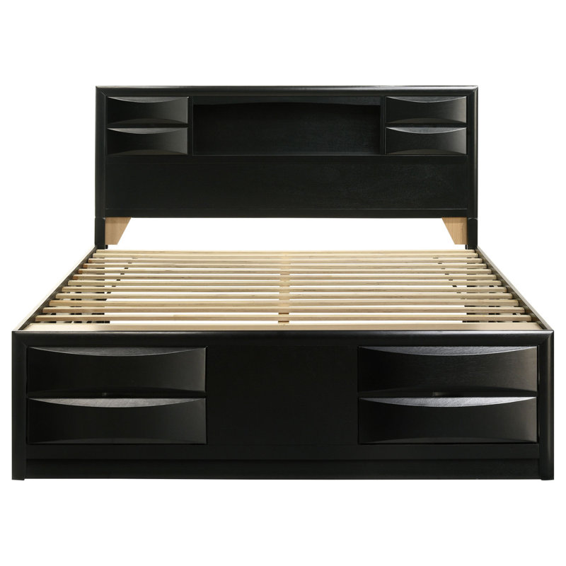 Jazz Black Eastern King Storage Bed, King