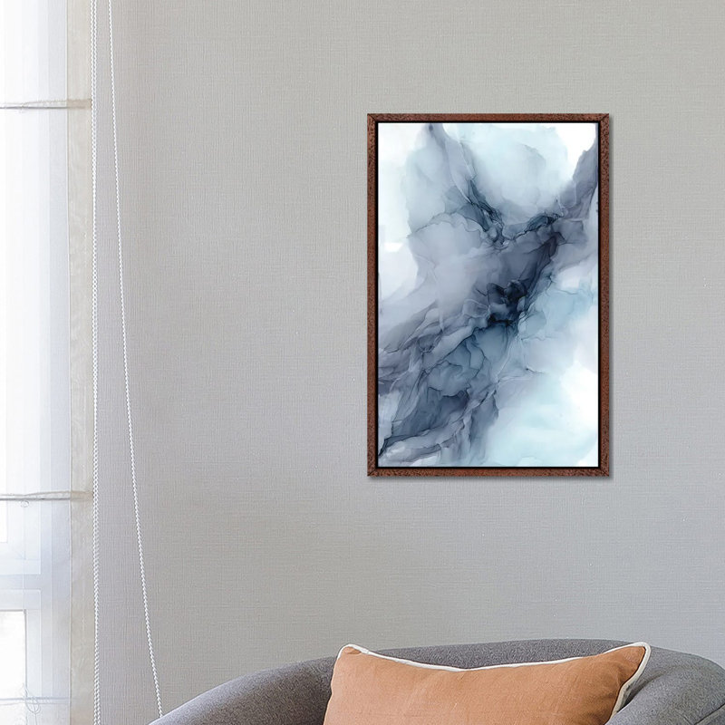 Sky And Grey by Elizabeth Karlson - Print on Canvas, 66.04 cm H x 45.72 cm W, Brown Framed