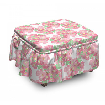 Housse pour repose-pieds à fleurs symbolic