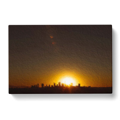 Sunset over the City - Wrapped Canvas