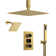 Pressure Balancing Shower Faucet 12" High-Pressure Dual Showerheads with LCD Display