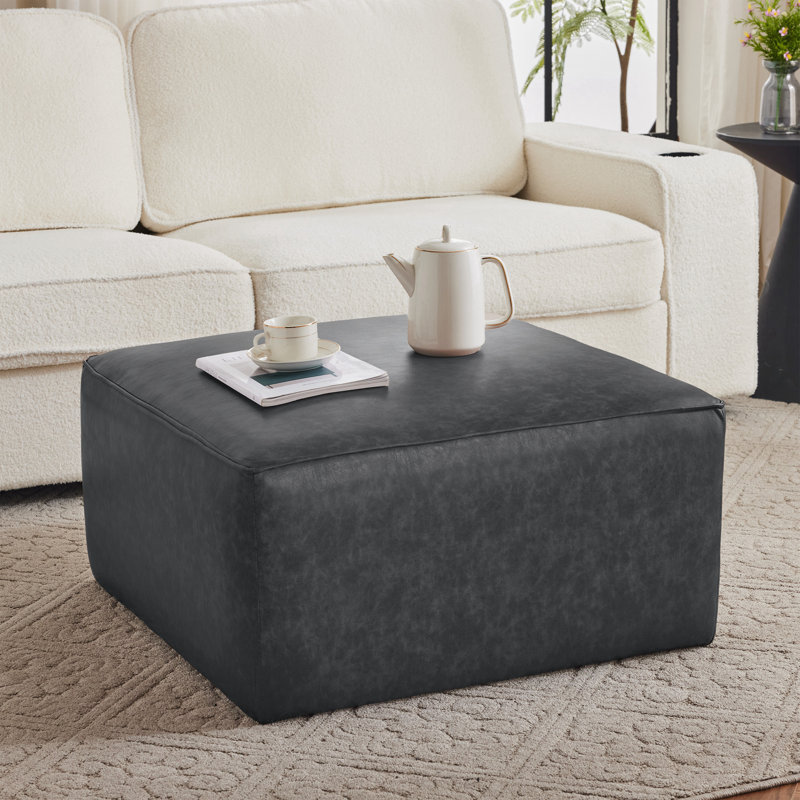 Banc rembourré en tissu, Noir