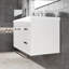 36 po Meuble-lavabo mural blanc avec comptoir en acrylique et lavabo intégré