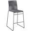 Chaises de bar en métal tissé gris anthracite - 2 pièces, conception rustique pour tabourets de salle à manger de style moderne, cadre