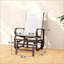 Ensemble de 2 chaises berçantes d'extérieur, chaise longue avec support ergonomique et mécanisme de glissement en douceur-362944018