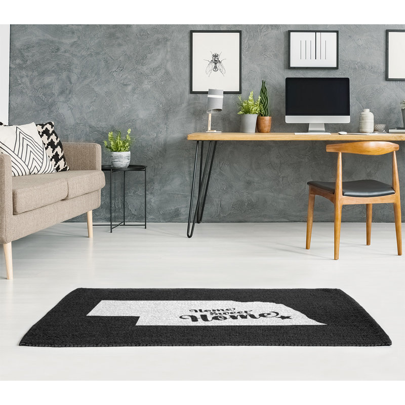 Tapis de zone noire lincoln home, Rectangle 5 pi x 7 pi