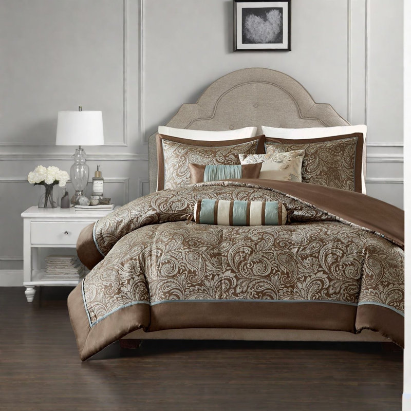 Ensembles de literie multicolores, jacquard de polyester, style maison moderne