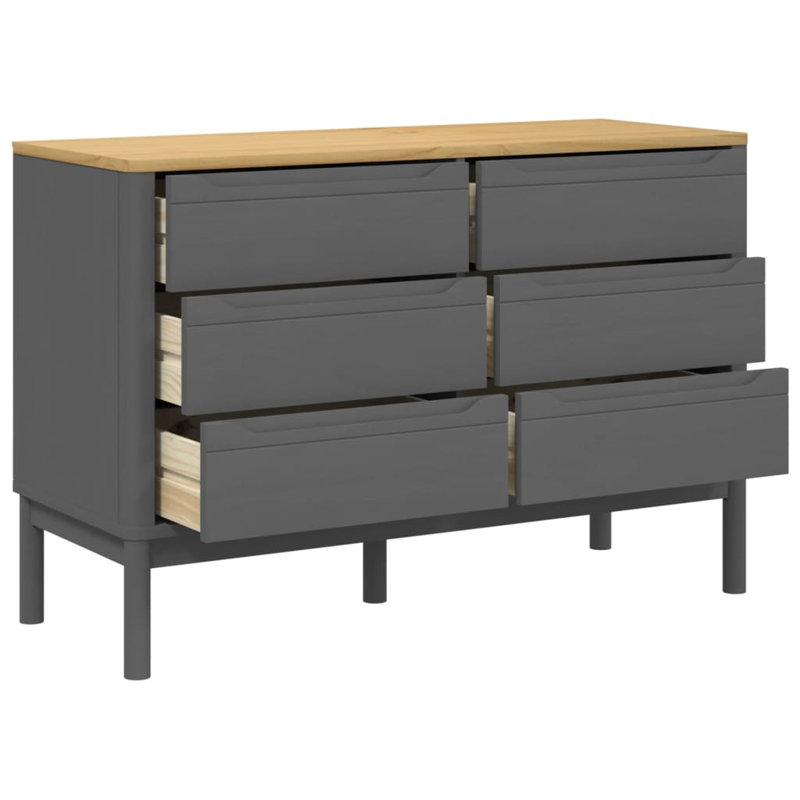Solid Wood Rectangle Accent Chest, Grey