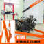 Palan à moteur hydraulique de 2 tonnes, grue d'atelier portative pliable de 4400 lb avec flèche télescopique, 6 roulettes, ramasse-cerise mobile pour le garage, l'atelier et l'entrepôt-1685285597