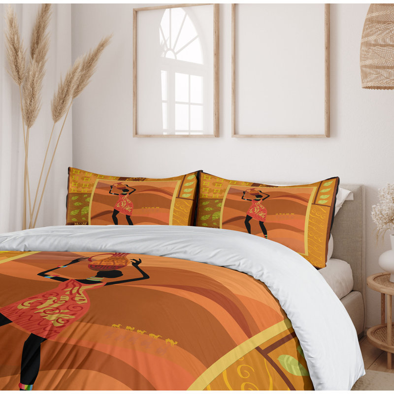 African Modern & Contemporary Polyester Duvet Cover, King