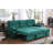 Kipling 97.5" Green Velvet Fabric Reversible Sleeper Sectional Sofa Chaise-175083711