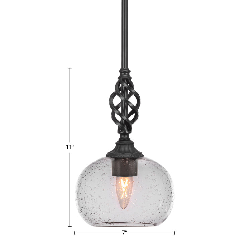 Mini-luminaire suspendu Eleganté, H 11 po x l 7 po x P 7 po, À bulles