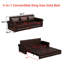Canapé-lit Chesterfield, similicuir 3 en 1 et garniture cloutée-843797190