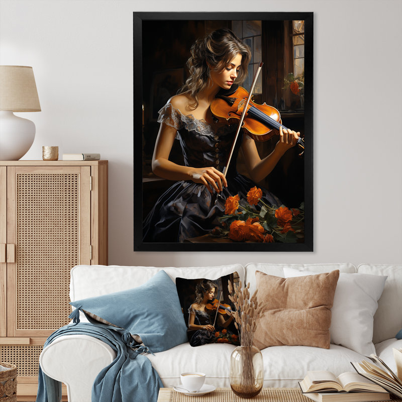 Sonate pour violon Yerkin, H 20 po x l 12 po x P 1 po, Cadre photo noir