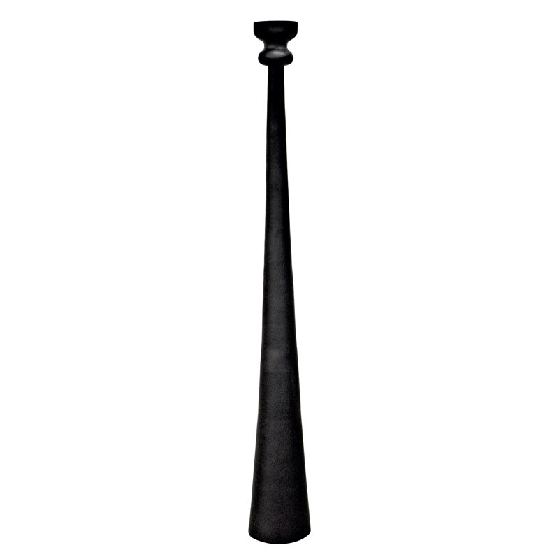 Raddix Aluminum Candle Stand - Black - Small