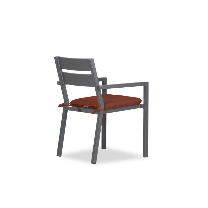 Pacifica Dining Arm Chair - White - Canvas Flax, Canvas Henna Sunbrella® Canvas, Slate