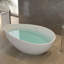 TQP-BA-22S05-63 63" x 38" Freestanding Soaking Solid Surface Bathtub with Drain