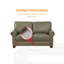 Fauteuil de salon en similicuir taupe