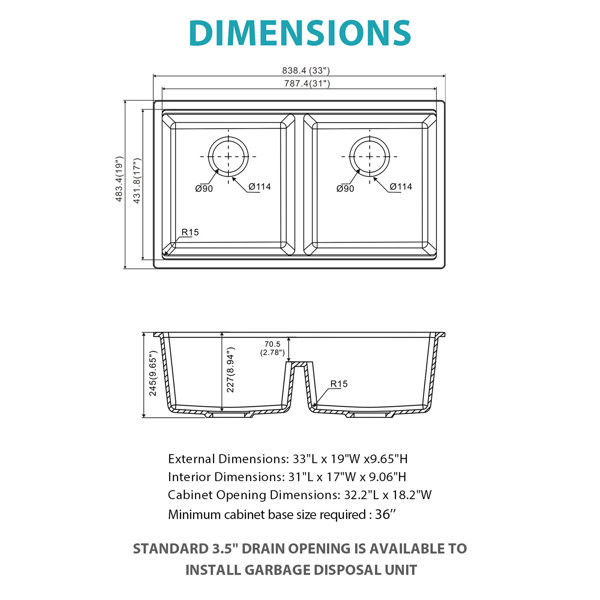 Dimensions du produit
