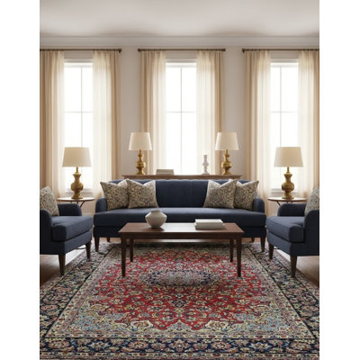 One-of-a-Kind Red Traditional 9X13 Oriental Area Rug
